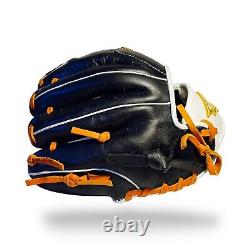 11.5 In Baseball infield Glove Diamante Pro Quality BLACK WHITE Brown- USA FLAG