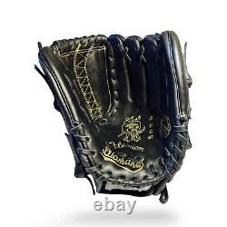 11.5 In Baseball infield Pitcher Glove Diamante Pro Quality BLACK Gold USA FLAG