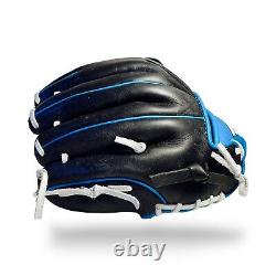 12 In Baseball infield Glove Diamante Pro Quality BLACK Blue WHITE USA FLAG