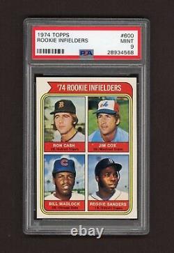 1974 Topps Baseball # 600 1974 Rookie Infielders Psa 9