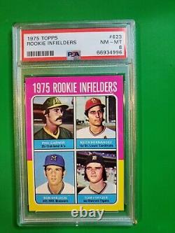 1975 Topps #623 ROOKIE INFIELDERS Keith Hernandez Rookie PSA 8 CENTERED! NY Mets