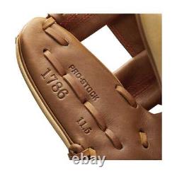 2022 A2000 Wilson WBW100390115 RHT 1786 11.5 Professional Infield Baseball Glove