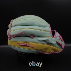 44 Pro PRX Elite 11.5 Infield Baseball Glove Light Blue/Pink/Yellow Kip Leather