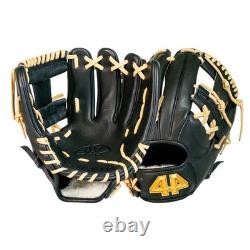 44 Pro Steer Baseball Glove for Infield, Fielding Right Hand Throw, Black