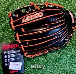 Adult Wilson A2000 11.5 Infield Baseball Glove NWT Black Orange Premium Quality