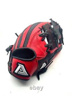 Akadema Pro Soft Series 11.5 Inch Red Black I Web Infielders Glove RHT