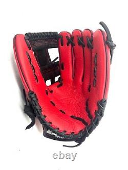 Akadema Pro Soft Series 11.5 Inch Red Black I Web Infielders Glove RHT
