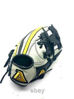 Akadema Pro Soft Series 11.5 Inch Yellow Black I Web Infielders Glove RHT