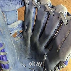 Barraza Pro Baseball Glove Blue ATA Leather Right Hand Thrower 10.5 Sided Open