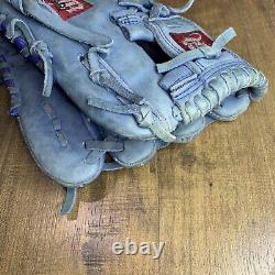 Barraza Pro Baseball Glove Blue ATA Leather Right Hand Thrower 10.5 Sided Open