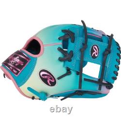 Baseball Glove 11.5 Infield Right Hand Pro I Web Teal Pink Rawlings Heart Hide