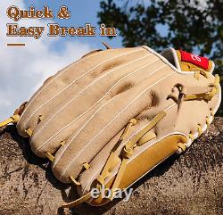 Baseball Softball Glove Pro Real Leather Youth Adults Mens Women Outfield Infiel