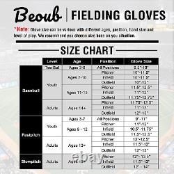 Baseball Softball Glove Pro Real Leather Youth Adults Mens Women Outfield Infiel