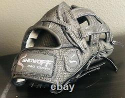 Black Infield Baseball Glove Size 11.5 Showoff Baseball Professional Best Glove