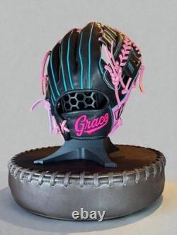 Grace Glove Co 11.75 Pink/Black Infield OG (Lace Cross) Web Glove. Brand New
