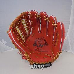 HATAKEYAMA Pro Red Net T Web Leather Right-Hand Thrower Infield Baseball Glove