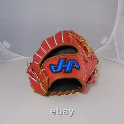 HATAKEYAMA Pro Red Net T Web Leather Right-Hand Thrower Infield Baseball Glove