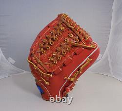 HATAKEYAMA Pro Red Net T Web Leather Right-Hand Thrower Infield Baseball Glove