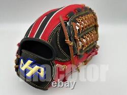 HATAKEYAMA Special Pro Order 12 Infield Baseball Glove Black Red Net RHT New