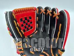 HATAKEYAMA Special Pro Order 12 Infield Baseball Glove Black Red RHT New