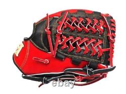 HI-GOLD Japan Steerhide 11.5 inch Infielder Glove Black/Red