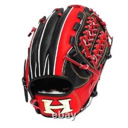 HI-GOLD Japan Steerhide 11.5 inch Infielder Glove Black/Red