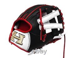 HI-GOLD Pro Model Japan Steerhide 11.5 inch Infielder Glove Black/Red