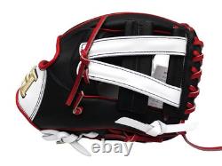 HI-GOLD Pro Model Japan Steerhide 11.5 inch Infielder Glove Black/Red