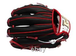 HI-GOLD Pro Model Japan Steerhide 11.5 inch Infielder Glove Black/Red