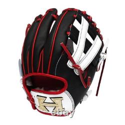 HI-GOLD Pro Model Japan Steerhide 11.5 inch Infielder Glove Black/Red