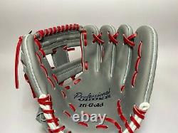 Hi-Gold Pro Order 11.5 Infield Baseball Glove Grey Red RHT H-Web Japan Gift