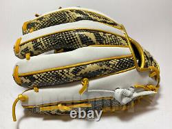 Hi-Gold Pro Order 11.75 Infield Baseball Glove Snake Skin White H-Web RHT Japan