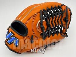 JAPAN HATAKEYAMA Pro Order 12 Infield Baseball Glove Black Orange Net RHT SALE