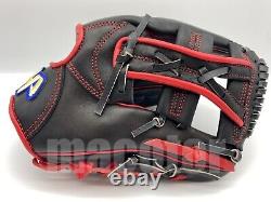 JAPAN HATAKEYAMA Pro Order 12 Infield Baseball Glove Black Red Cross RHT SALE