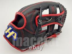 JAPAN HATAKEYAMA Pro Order 12 Infield Baseball Glove Black Red Cross RHT SALE