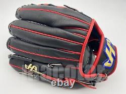 JAPAN HATAKEYAMA Pro Order 12 Infield Baseball Glove Black Red Cross RHT SALE
