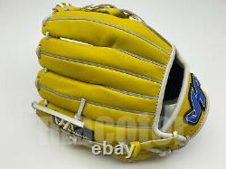 JAPAN HATAKEYAMA Special Pro Order 11.5 Infield Baseball Glove Yellow H-Web RHT