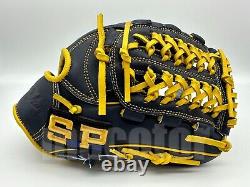 JAPAN Sure Play Pro Order 12 Infield Baseball Glove Navy Yellow Net RHT SALE