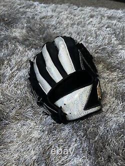 Japan Hi-Gold Pro Order 11.5 Infield Baseball Glove Black Shine Silver RHT