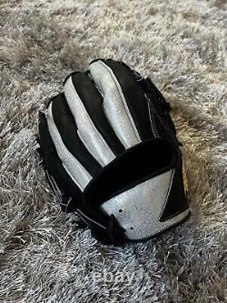 Japan Hi-Gold Pro Order 11.5 Infield Baseball Glove Black Shine Silver RHT