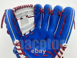 Japan Hi-Gold Pro Order 11.5 Infield Baseball Glove Blue Red H-Web RHT New USA