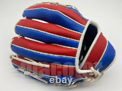 Japan Hi-Gold Pro Order 11.5 Infield Baseball Glove Blue Red White H-Web RHT