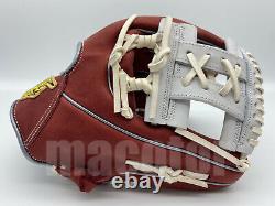 Japan Hi-Gold Pro Order 11.5 Infield Baseball Glove Crimson White H-Web RHT New