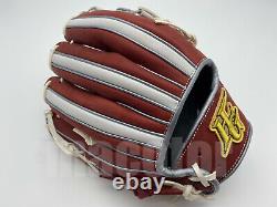 Japan Hi-Gold Pro Order 11.5 Infield Baseball Glove Crimson White H-Web RHT New