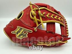 Japan Hi-Gold Pro Order 11.5 Infield Baseball Glove Red Gold Cross RHT Limited