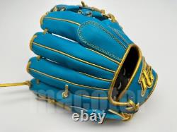 Japan Hi-Gold Pro Order 11.5 Infield Baseball Glove Sax Blue Gold H-Web RHT