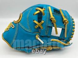 Japan Hi-Gold Pro Order 11.5 Infield Baseball Glove Sax Blue Gold H-Web RHT New