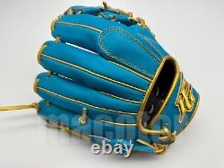 Japan Hi-Gold Pro Order 11.5 Infield Baseball Glove Sax Blue Gold H-Web RHT New