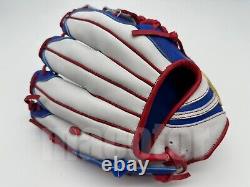 Japan Hi-Gold Pro Order 11.5 Infield Baseball Glove White Blue Red H-Web RHT SS