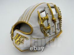 Japan Hi-Gold Pro Order 11.5 Infield Baseball Glove White Gold H-Web RHT SS